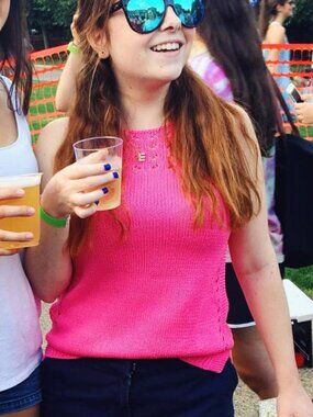 Lily Pink Knit Tank Top